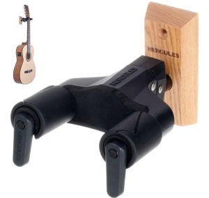 Soporte Guitarra O Bajo Hercules Gsp38wb Pared Negro/madera