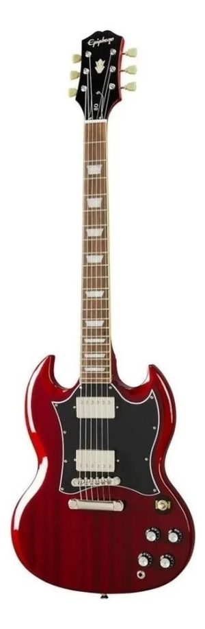 Guitarra Eléctrica Para Zurdo EpiPhone Inspired By Gibson Sg Standard De Caoba Heritage Cherry Brillante Con Diapasón De Laurel De La India
