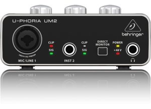 Interfaz De Audio Behringer U-phoria Um2 Negra Negro