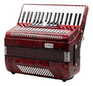 Acordeon Memphis Ft1309 80 Bajos Con Estuche Rojo