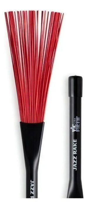 Escobillas Vic Firth Plastica Jazz Rake Promark Zildjian Bjr Color Rojo Tamaño Escobilla