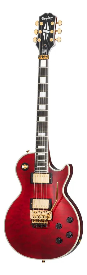 Guitarra Electrica EpiPhone Les Paul Axcess Alex Lifeson Diestro Rubí Ébano
