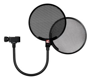 Filtro Antipop Se Electronics Dual Pop Doble - Metal Y Tela Negro