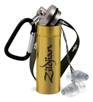 Tapones Oídos Zildjian Protector Auditivo C/estuche Metálico Dorado