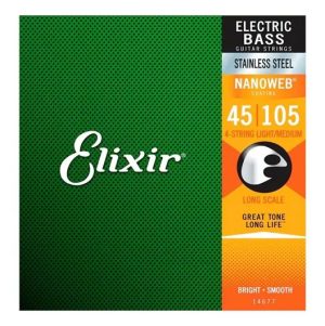 Encordado Elixir Para Bajo De Acero Inoxidable 45-105
