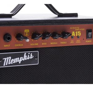 Amplificador Guitarra Memphis Ak15 15w Acustica Color Naranja