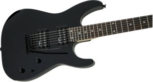 Guitarra Jackson Js12 Dinky Black Diestro Gloss Black Amaranto
