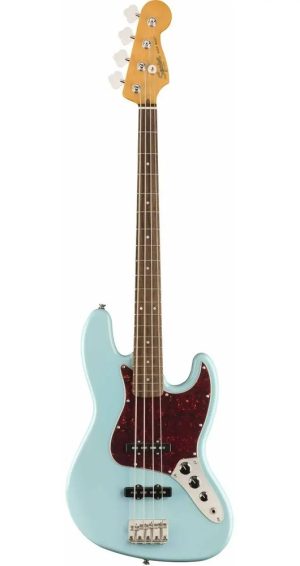 Bajo Eléctrico Squier Classic Vibe 60 Jbass Db Color Celeste 0374530504 Diestro Gloss Polyurethane 4