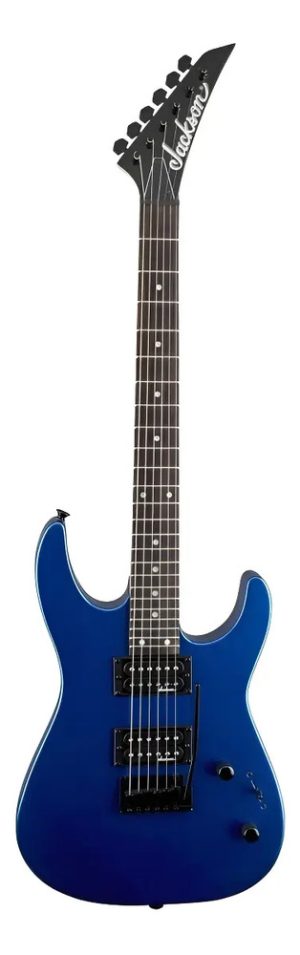 Guitarra Eléctrica Jackson Js Series Js12 Dinky Azul Metálico Con Diapasón De Amaranto Diestro Metallic Blue