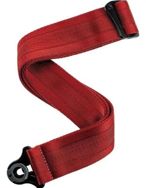 Colgante Para Guitarra Electrica Y Bajo Daddario Autolock Rojo