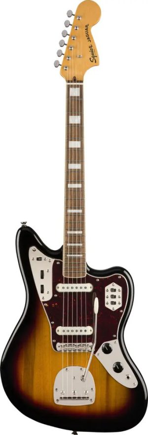 Guitarra Eléctrica Squier By Fender Classic Vibe '70s Jaguar De Álamo 3-color Sunburst Poliuretano Brillante Con Diapasón De Laurel De La India Diestro