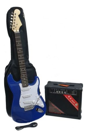 Guitarra Electrica Pack Yamaha Eg112gpii Diestro Azul Laurel