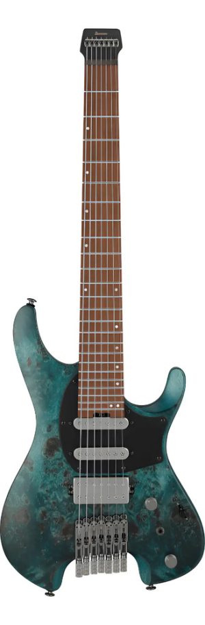 Guitarra Electrica Headless 7str Ibanez Q547pb Cosmic Blue Diestro Blue Roasted Birdseye Maple