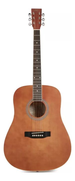 Guitarra Acustica Sx Sd104 Dreadnought Diapasón Rosewood Color Marrón Orientación De La Mano Diestro Palo De Rosa