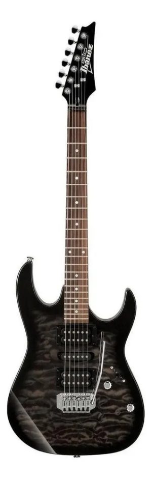 Guitarra Eléctrica Ibanez Rg Gio Grx70qa Gio De Álamo Transparent Black Sunburst Transparente Con Diapasón De Amaranto Diestro