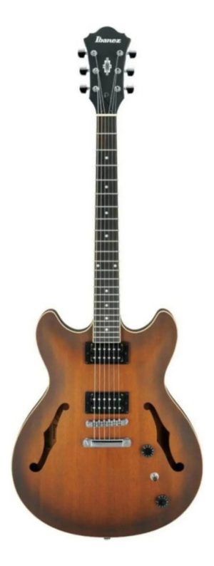 Guitarra Eléctrica Ibanez As Artcore As53 Semi Hollow De Sapele Tobacco Flat Mate Con Diapasón De Nogal Diestro