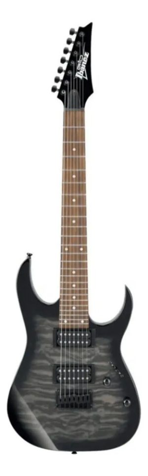 Guitarra Eléctrica Ibanez Rg Gio Grg7221 De Arce/álamo Transparent Black Sunburst Con Diapasón De Amaranto Grg7221qatks Diestro