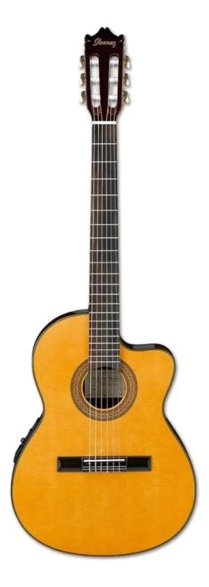 Guitarra Electroacústica Ibanez Classical Ga5tce Para Diestros Amber High Gloss Brillante Diestro