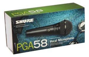Micrófono Dinámico Shure Pga58-lc Cardioide Vocal De Mano Negro