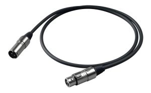 Cable Proel Bulk Xlr Canon Blindado Para Microfono 1 Metro