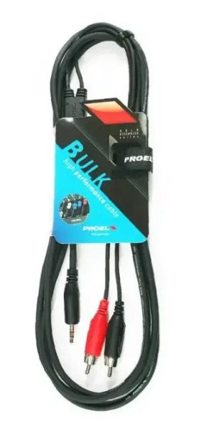 Cable Adaptador Proel Bulk540lu18 1x3,5 A 2rca 1,8m